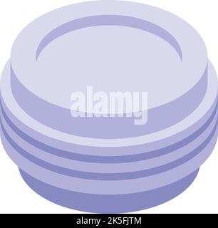 Smoke detector check icon isometric vector. Control flame. Home safety Stock Vector