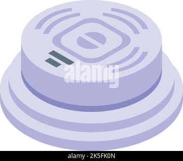 Safety smoke detector icon isometric vector. Fire alarm. Home sensor Stock Vector