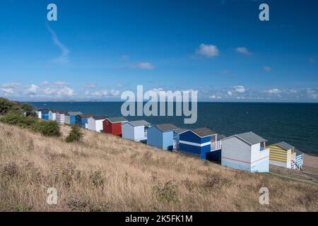 Beach huts in Whitstable, Kent, UK. Stock Photo
