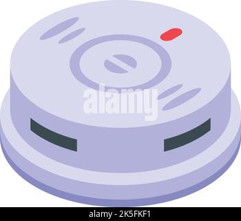 Carbon smoke detector icon isometric vector. Fire alarm. Home safety Stock Vector