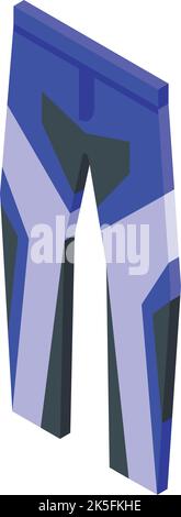 Biker pants icon isometric vector. Bike equipment. Moto rider Stock Vector