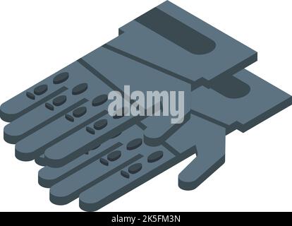 Gloves safety icon isometric vector. Gloves equipment. Biker cover Stock Vector