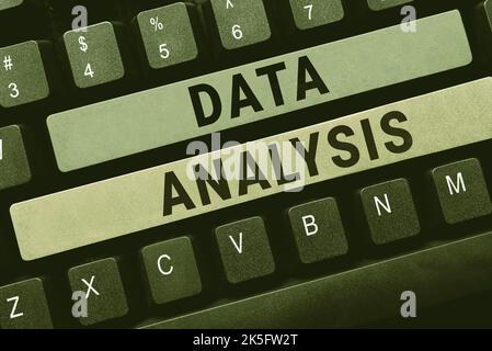 Conceptual display Data Analysis. Internet Concept Business intelligence and analytics with a new startup project discussion Stock Photo