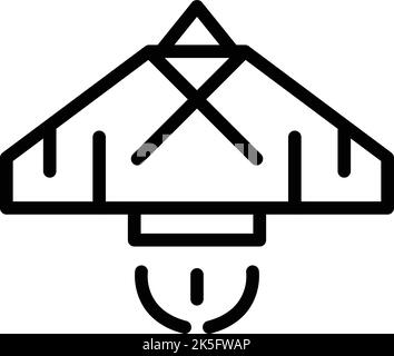 Jet icon outline vector. Jetpack growth. Boost rocket Stock Vector