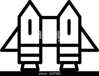 City jetpack icon outline vector. Boost speed. Skill speed Stock Vector