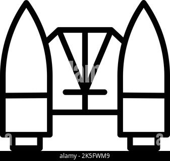 Potential jetpack icon outline vector. Boost speed. Work future Stock Vector