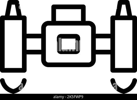 Employee jetpack icon outline vector. Goal engine. Jet skill Stock Vector