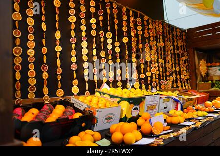 Dried orange decoration in Adelaide showground, South Australia Stock Photo