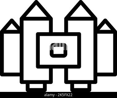 Speed jetpack icon outline vector. Work rocket. High success Stock Vector