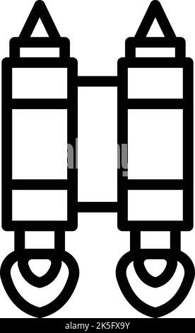 Evolution jetpack icon outline vector. Work future. Boost rocket Stock Vector