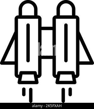 Finance jetpack icon outline vector. Work skill. Work career Stock Vector