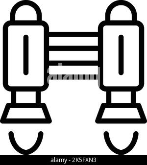 Employment jetpack icon outline vector. Work speed. Boost rocket Stock Vector