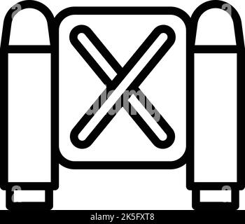 Target jetpack icon outline vector. Future skill. Boost rocket Stock Vector