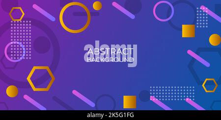 Abstract modern geometric dynamic shape with gradient background. Dynamic shapes composition and geometric elements. Modern design backdrop. Vector il Stock Vector