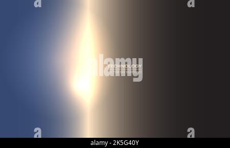 Abstract blurred dark blue and yellow gradient technology background with bright highlights and glow. Abstract colorful template with defocused effect Stock Vector
