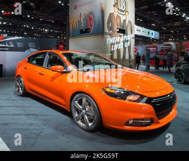 CHICAGO, IL/USA - FEBRUARY 13, 2015: 2015 Dodge Dart GT car, Chicago Auto Show (CAS). Stock Photo