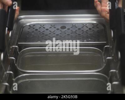 Pasta boiler in professional kitchen of restaurant Stock Photo