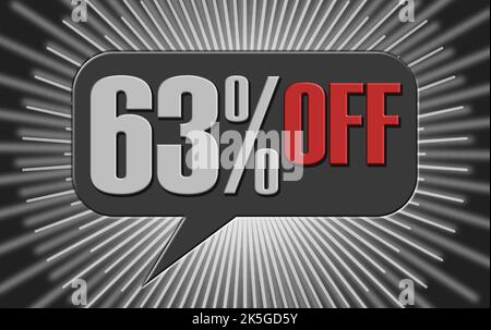 Discount 63 percent concept Stock Vector Image & Art - Alamy