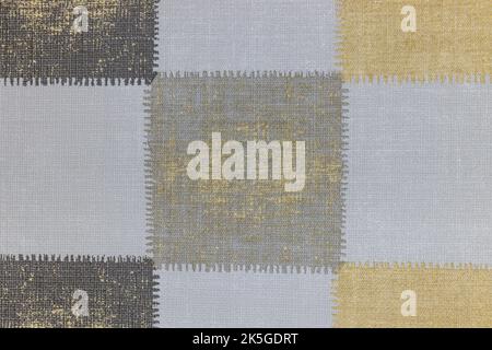 Natural grasscloth wallcovering texture. Seamless detailed woven linen background Stock Photo
