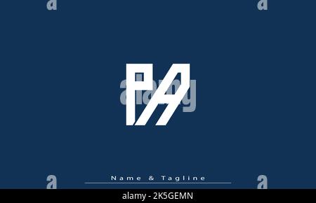 Alphabet letters Initials Monogram logo PA , AP Stock Vector