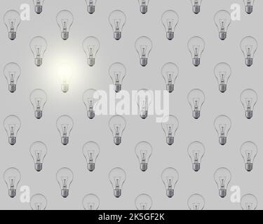 Light Bulb Seamless Pattern Background Illustration Stock Photo - Alamy