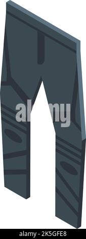 Safety pants icon isometric vector. Bike equipment. Moto race Stock Vector