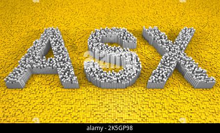 ASX Australian Securities Exchange, illustration . Stock Photo