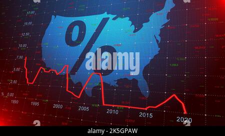 USA interest rates, illustration Stock Photo