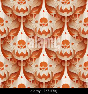 A seamless pattern of Halloween themed background Stock Photo
