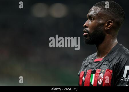 Milano, Italy. 08th Oct, 2022. Fikayo Tomori of AC Milan looks on during the Serie A football match between AC Milan and Juventus FC at San Siro stadium in Milano (Italy), October 8th, 2022. Photo Federico Tardito/Insidefoto Credit: Insidefoto di andrea staccioli/Alamy Live News Stock Photo