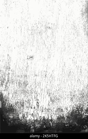 Grunge scratched wooden background in black and white colors. Rough scarred backdrop with blank space. Overlay texture of old wood. Distress effect fo Stock Vector