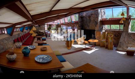 Interior of Frank Lloyd Wright's Taliesin West Stock Photo - Alamy