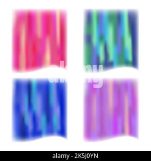 A set of vertically striped gradients. Multi-colored rectangular shape. Modern abstract background texture. Template for the design. Vector illustrati Stock Vector