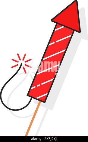 simple rocket for firework Stock Vector