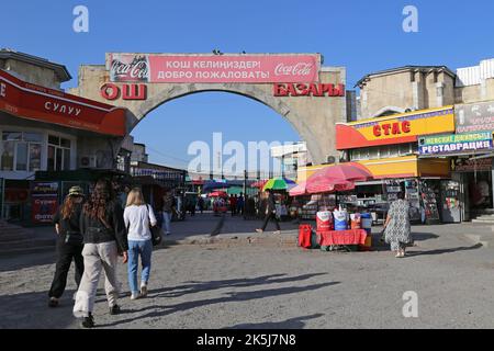 Osh Bazaar, Chui Prospect, Bishkek, Bishkek City Region, Kyrgyzstan, Central Asia Stock Photo