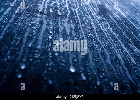 Germany, Berlin, 01. 02. 2020, Memorial to the Murdered Jews of Europe, Holocaust, Memorial, Rain trickles down the blocks Stock Photo