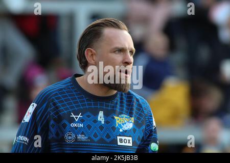 Leeds, UK. 08th Oct, 2022. Headingley Stadium, Leeds, West Yorkshire, 8th October 2022. Leeds Rhinos v New Zealand Rugby League in the Bartercard International Challenge Blake Austin of Leeds Rhinos Credit: Touchlinepics/Alamy Live News Stock Photo