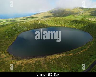 lakes, cliffs and mountain ranges of Azores Stock Photo