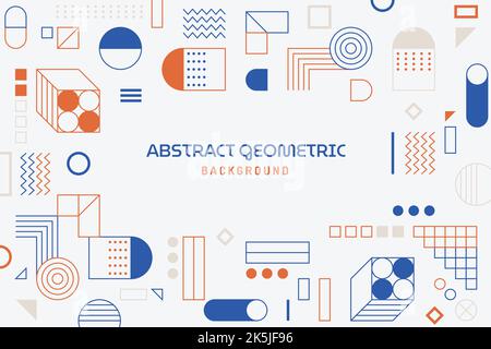 Abstract Colorful with Geometric Shape Combination Background Design. Usable for Greeting Card, Banner, Landing Page, Presentation Background Stock Vector
