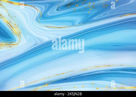 realistic liquid marble background with gold vector design illustration Stock Vector