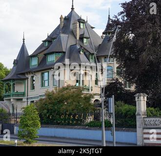 The Villa Demoiselle, a 19th century, Art Nouveau and Art Deco house which belongs to the wine estate of prestigious French Champagne producer Vranken Stock Photo