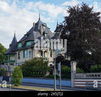 The Villa Demoiselle, a 19th century, Art Nouveau and Art Deco house which belongs to the wine estate of prestigious French Champagne producer Vranken Stock Photo