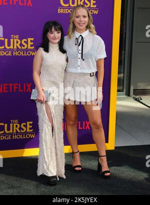Hollywood, USA. 08th Oct, 2022. Abi Monterey, Holly J Barret arrives at The Special Screening of Netflix The Curse of Bridge Hollow held at The Tudum Theater in Hollywood, CA on Saturday, October 8, 2022 . (Photo By Juan Pablo Rico/Sipa USA) Credit: Sipa USA/Alamy Live News Stock Photo