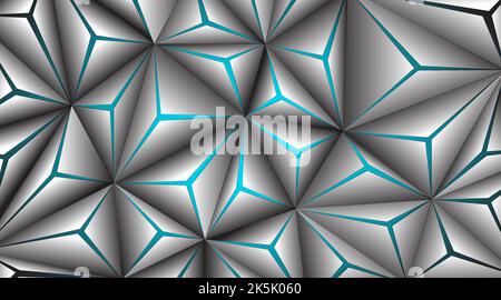 Vector background abstract silver triangle geometric blue light Stock Vector