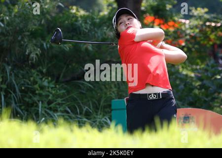 Aug 26, 2022-Chuncheon, South Korea-Lee So Young action on the 8th hall during an Hanhwa Classic 2022 Round 2 at Jade Palace Golf Club in Chun Cheon, South Korea. Stock Photo