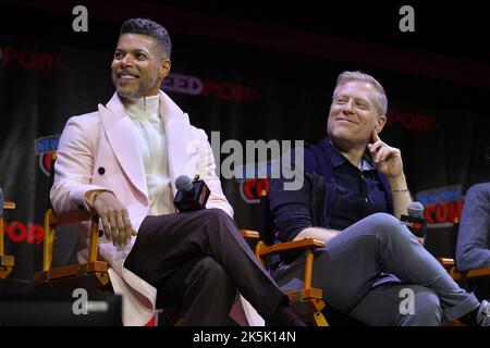 Wilson Cruz and Anthony Rapp attend the 'Star Trek Universe' panel at New York Comic Con on October 8, 2022 in New York. Stock Photo