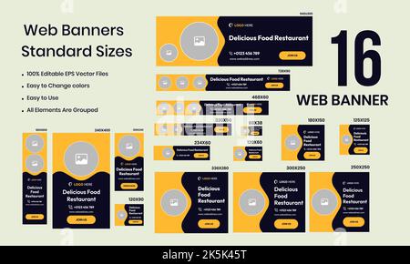 Delicious Food Web Set Banner Design For Social Media Post Stock Vector