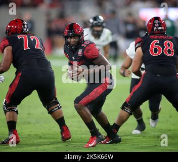 October 8, 2022 - San Diego State Aztecs quarterback Jalen Mayden (18) during a game between the San Diego State Aztecs and the Hawaii Rainbow Warriors at the Snapdragon Stadium in San Diego, CA - Michael Sullivan/CSM Stock Photo