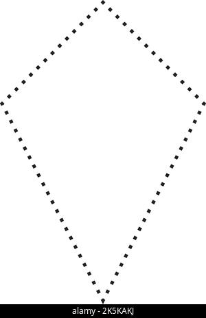 Dotted kite shape for tracing lines for preschool and kindergarten ...