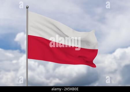 Poland with national flag on 3D globe. 3D illustration Stock Photo - Alamy